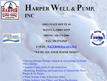 Tablet Screenshot of harperwellandpump.com